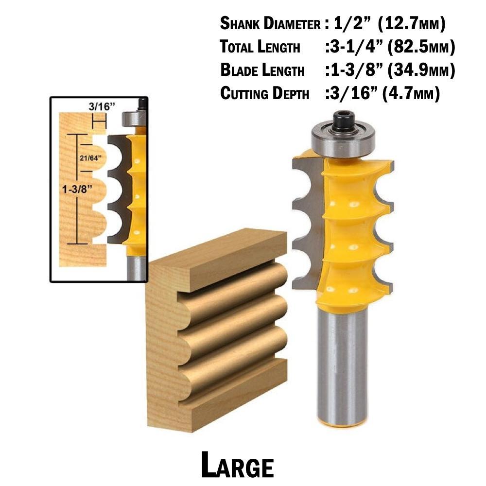 Triple Bead Column Router Bit