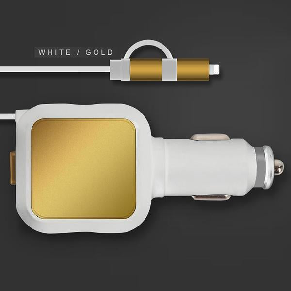 Two-In-One Retractable Car Charger