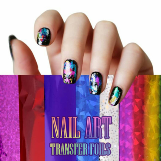 BUY 2 FREE SHIPPING - Nail Art Transfer Foils (Set of 12)