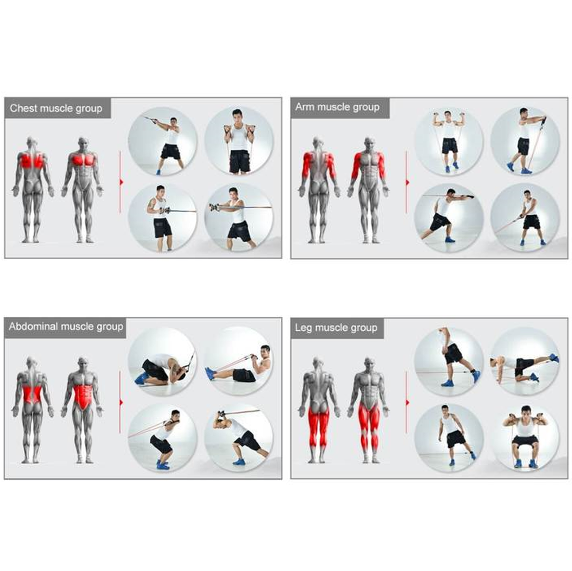 11Pc Resistance Bands Set