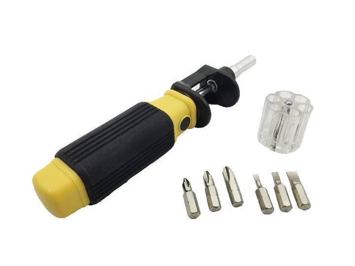 6-in-1 Screwdriver Set Replaceable Screw Bits