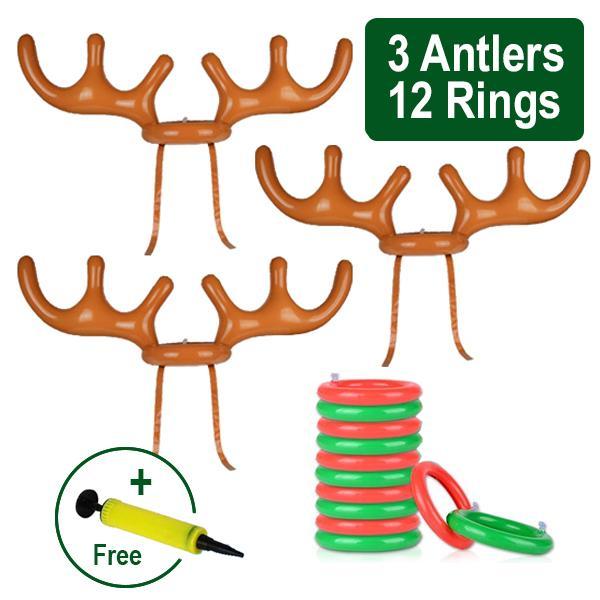 CHRISTMAS SALE - 50% OFF - Christmas Reindeer Antler Ring Toss Game