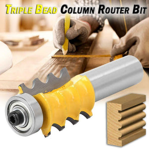 Triple Bead Column Router Bit