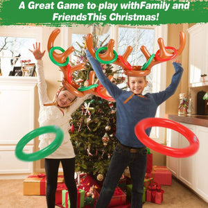 CHRISTMAS SALE - 50% OFF - Christmas Reindeer Antler Ring Toss Game