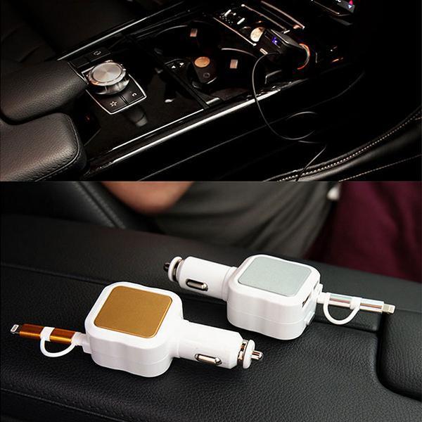 Two-In-One Retractable Car Charger