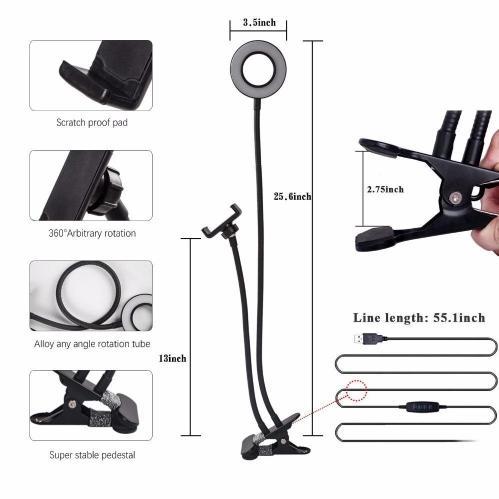 LED Light with Cell Phone Holder