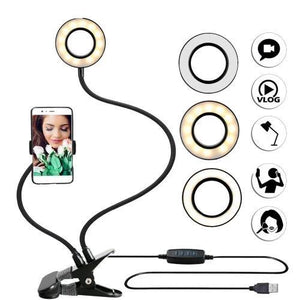 LED Light with Cell Phone Holder