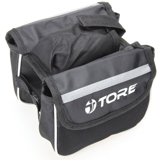 Cycling Top Frame Pannier Double Pouch Tube Bag