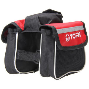 Cycling Top Frame Pannier Double Pouch Tube Bag