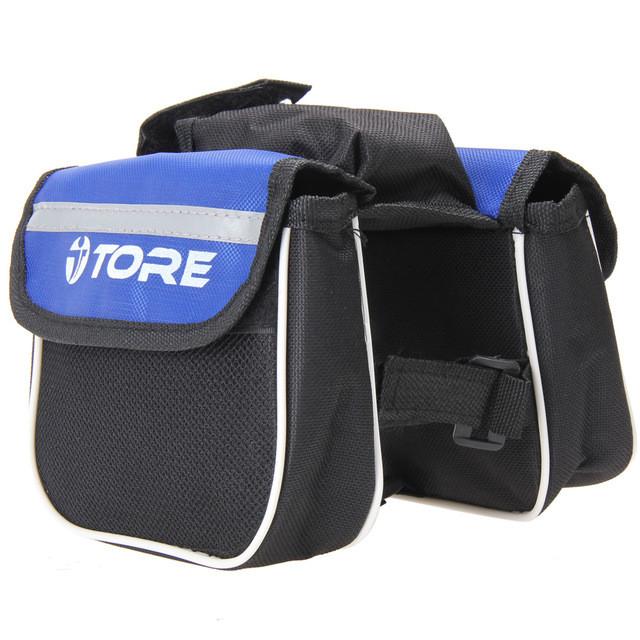 Cycling Top Frame Pannier Double Pouch Tube Bag