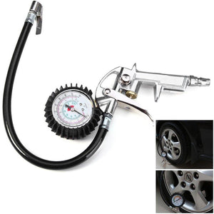 New Bike Tire Air Pressure Gauge With Inflating Gun