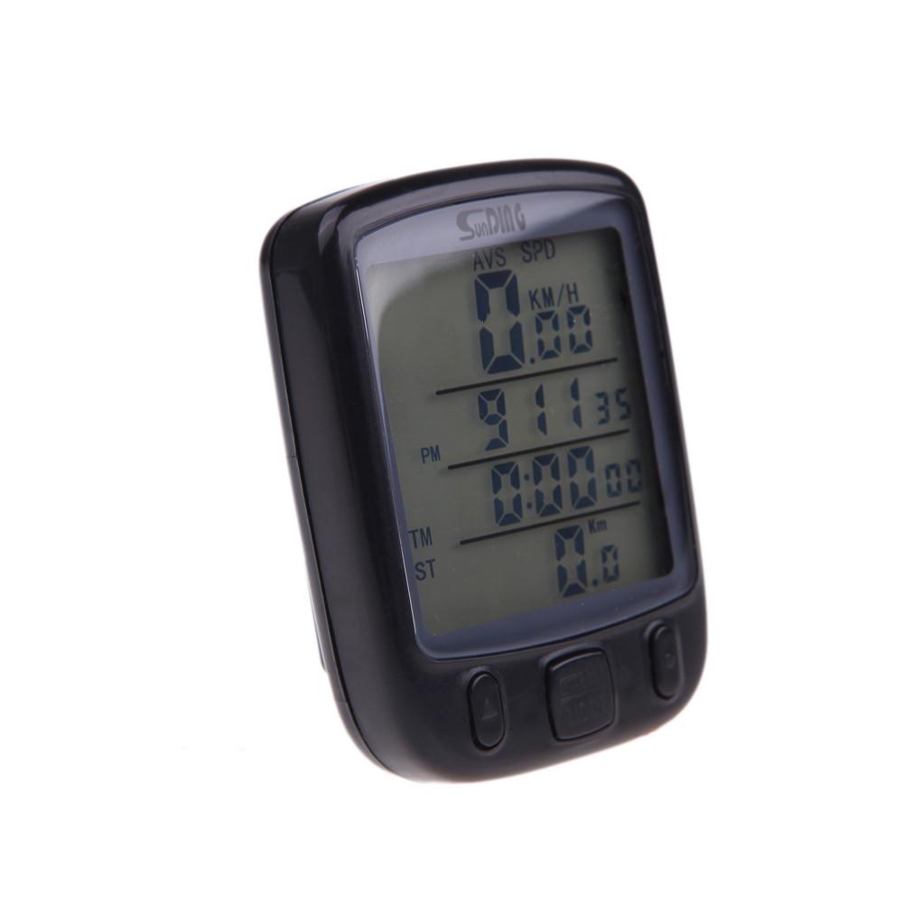 Waterproof Computer Cycling Odometer with LCD Green Backlight