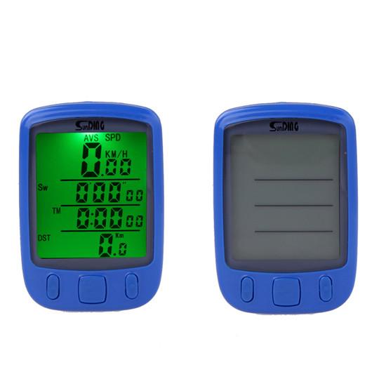 Waterproof Computer Cycling Odometer with LCD Green Backlight