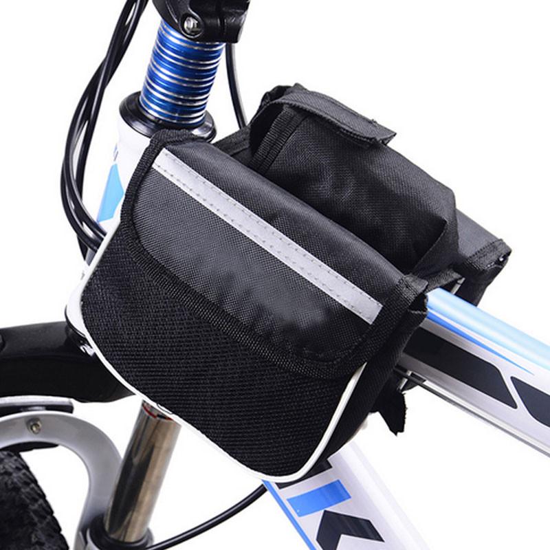 Cycling Top Frame Pannier Double Pouch Tube Bag