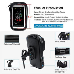 Waterproof Motorcycle or Bicycle Phone Mount Pouch